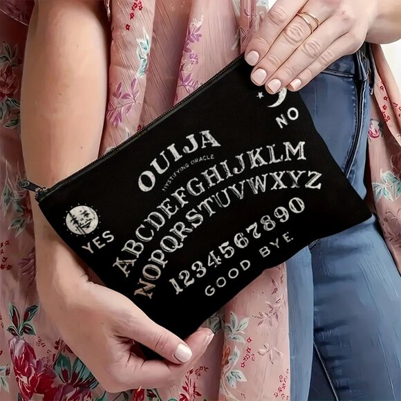 Light weight Ouija Board Themed Zippered Pouch Bag NWOT - Picture 2 of 2